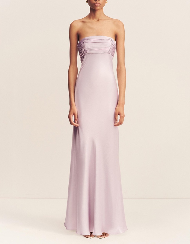 Shona Joy - La Lune Strapless Ruched Bodice Maxi Dress