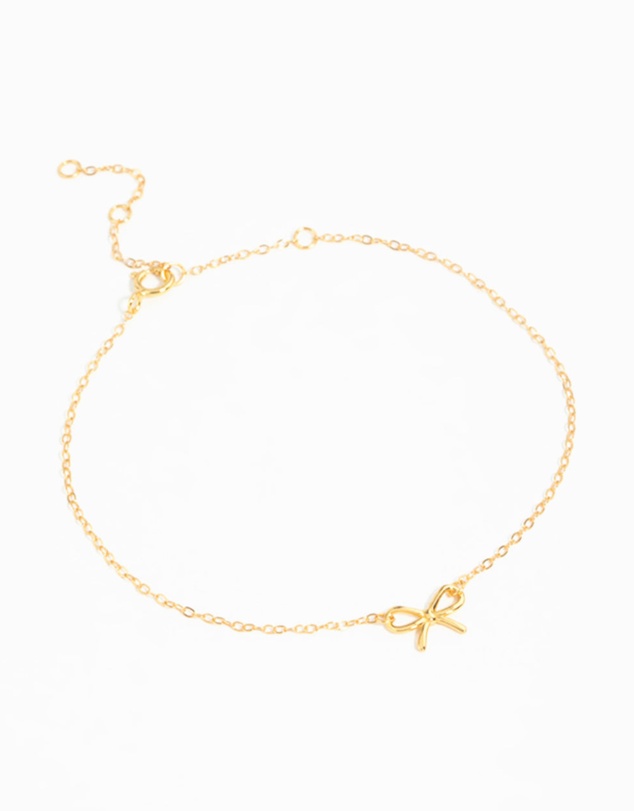 Lovisa - Gold Plated Sterling Silver Bow Chain Bracelet