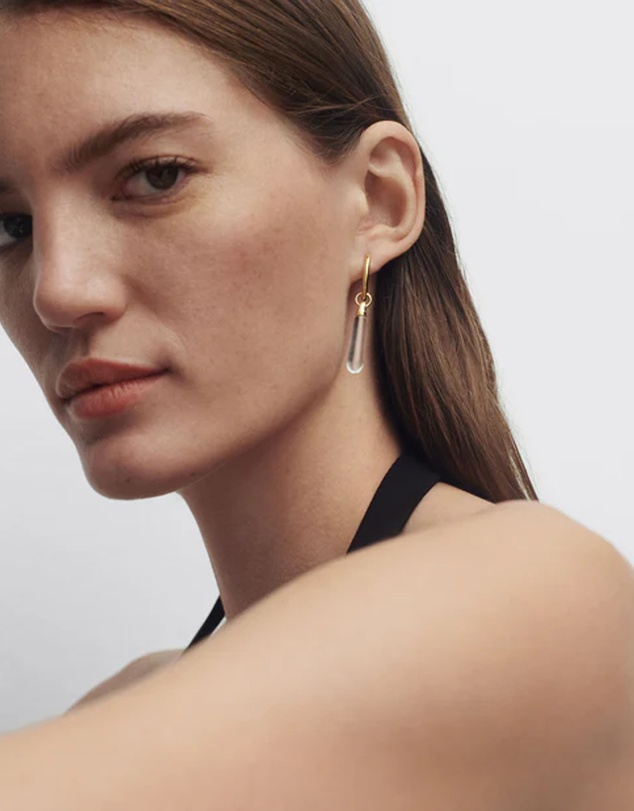 PDPAOLA - Rock Crystal Large Jupiter Earrings