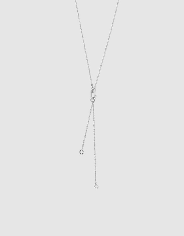Wanderlust + Co - Lariat Silver Necklace