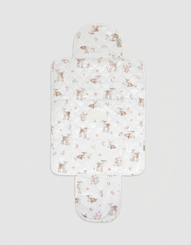 Living Textiles - Waterproof Travel Change Mat - Fawn Fables