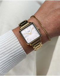 Cluse - La Tetragone Gold Watch & Bracelet Gift Set