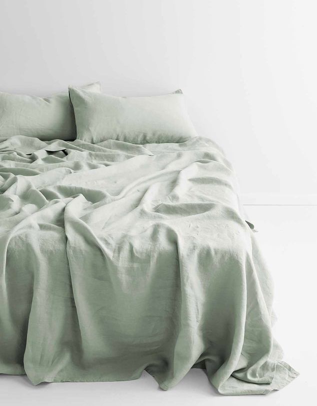 Aura Home - Emile Linen Flat Sheet
