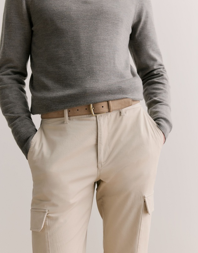 Trenery - Newell Slim Belt in Sand