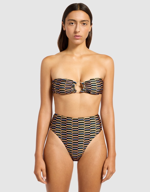 JETS - Urban Geo High Waist High Leg Bikini Bottom