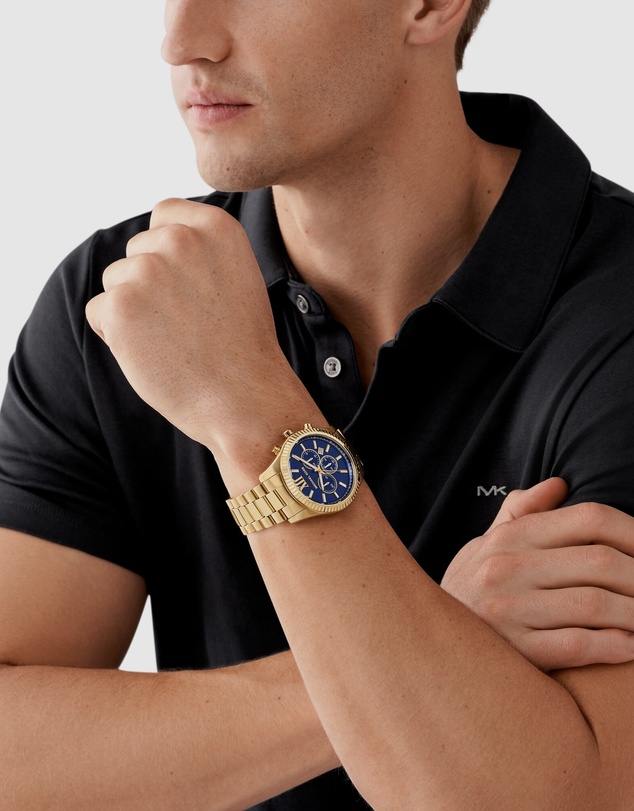Michael Kors - Lexington Gold Tone Chronograph Watch
