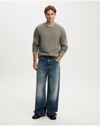 Cotton On - Cropped Fit Textured Long Sleeve