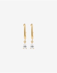 Michael Hill - Pear Drop Stud Earrings in 18kt Vermeil with Cubic Zirconia