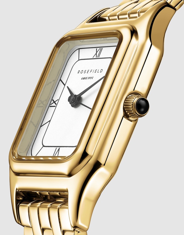 Rosefield - Ivy White Gold-Tone Bracelet Watch