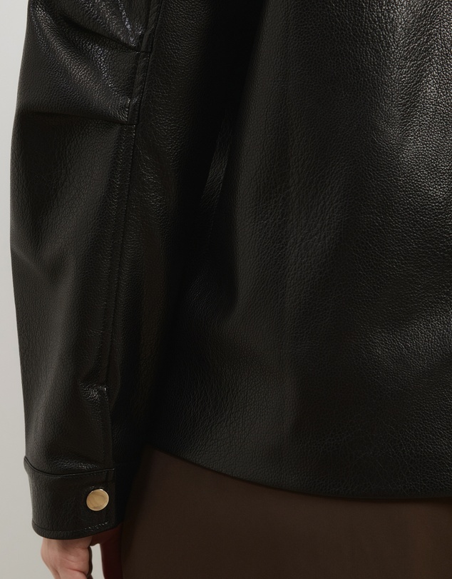 Atmos&Here Curvy - Mabel Leather Look Jacket