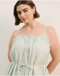 Atmos&Here Curvy - Brooks Linen Blend Maxi Dress