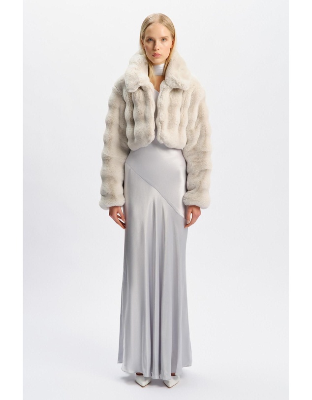 Bardot - Athera Cropped Faux Fur Jacket