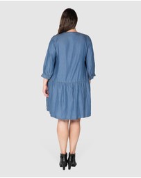 Love Your Wardrobe - Ruby Drop Waist Chambray Dress