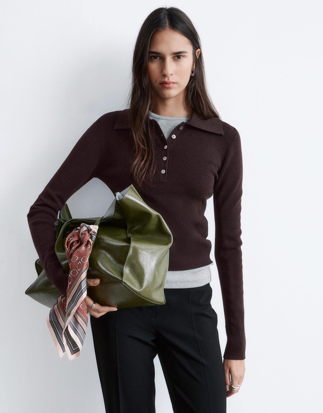 & Other Stories - Rib-Knit Merino Wool Polo Top