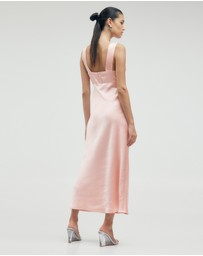 Third Form - Satin Gather Bra Bias Slip Dress