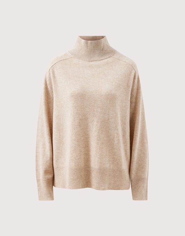 Ceres Life - Alex Oversized Knit Funnel Neck Pullover