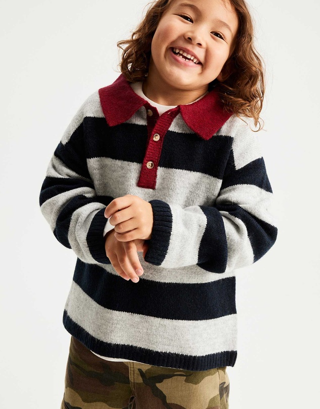 Cotton On Kids - Rugby Knit Polo
