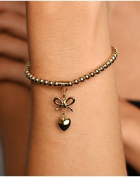 Von Treskow - Stretchy Bracelet with Bow & Heart