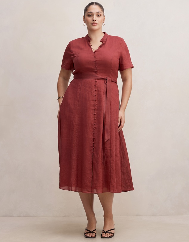 Forever New Curve - Therese Curve Short Sleeves Midi Dress
