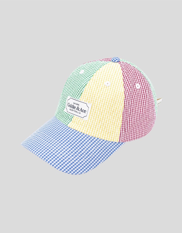 Goldie + Ace - Gingham Colour Block Cap - Babies-Kids