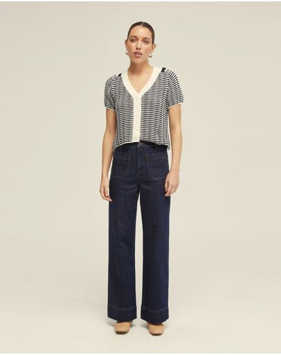 Navy/Ivory