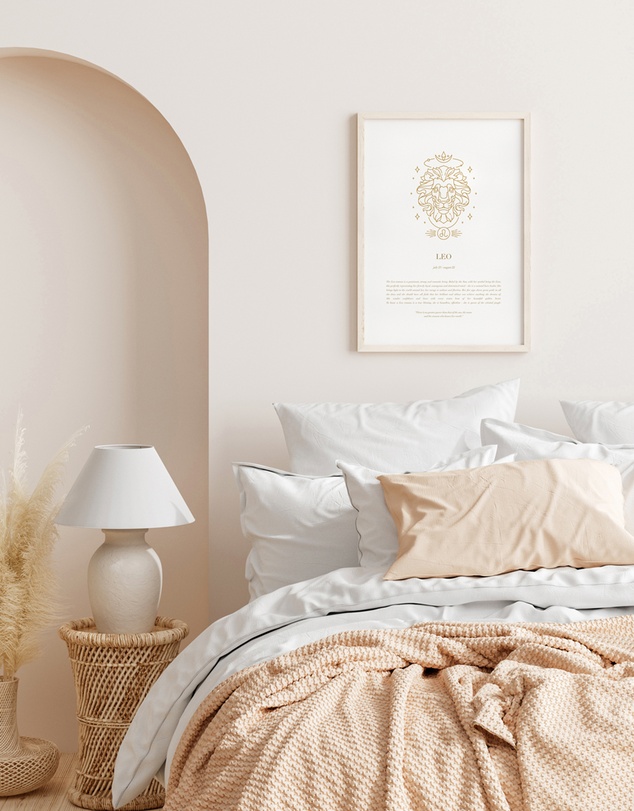 Olive et Oriel - Leo Celestial Zodiac Art Print