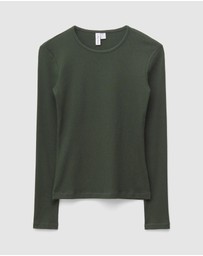 & Other Stories - Ribbed Long-Sleeve Top