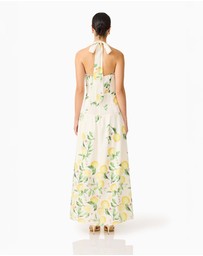 Elliatt - Hana Halter Gown In Yellowmulti