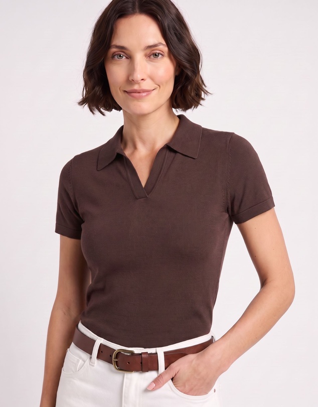 SILK MAGNOLIA - Merino Wool Polo