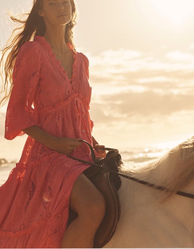 AUR OCEA - Drawstring Tiered Maxi Dress