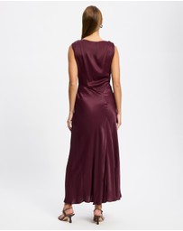 & Other Stories - Twist-Detail Satin Midi Dress