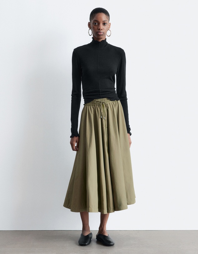 & Other Stories - Scalloped Mock-Neck Top