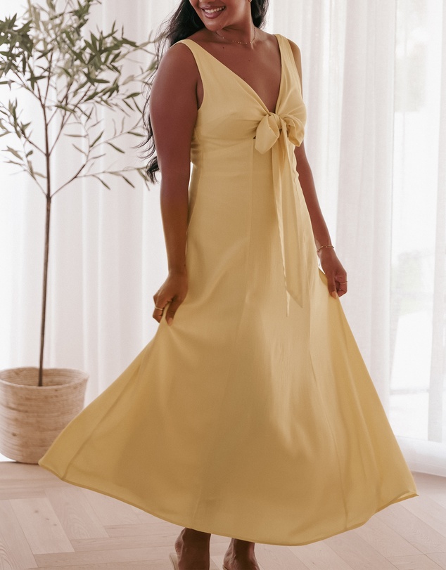 Petal & Pup - Archer Midi Dress - Butter Yellow