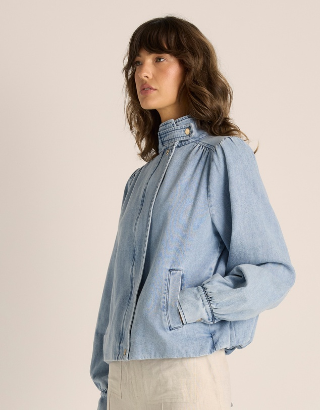 Fate + Becker - Lila Denim Bubble Jacket