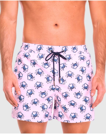 Tolu Australia - Pink Boardshorts with Crabs