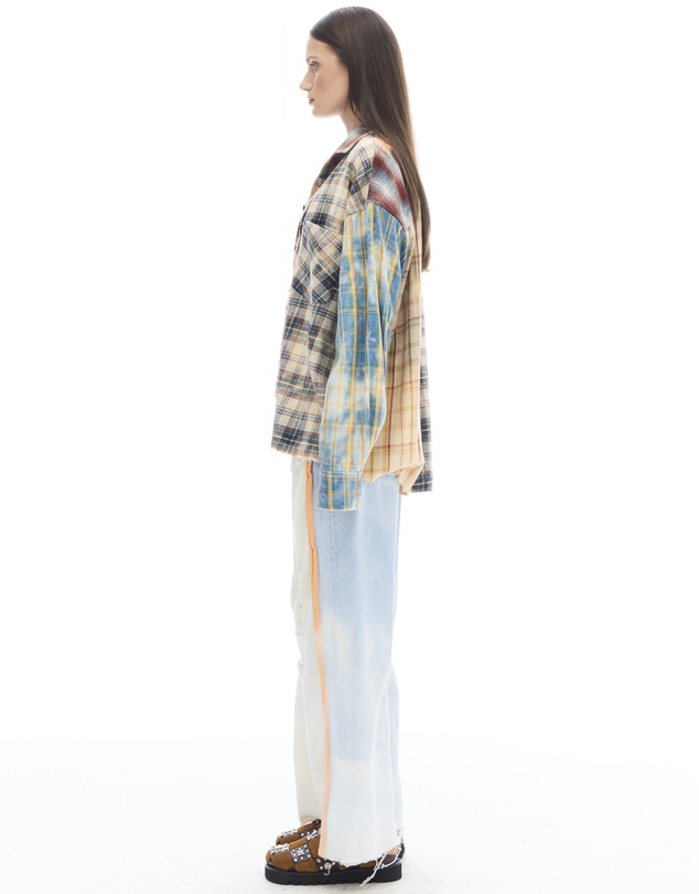 THE TALES - Patchwork Check Flannel Shirt