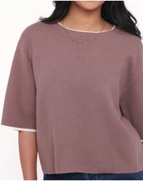 Petal & Pup - Giorgia Knitted Tee - Mocha