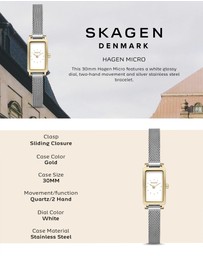 Skagen - Hagen Micro Silver Tone Analogue Watch