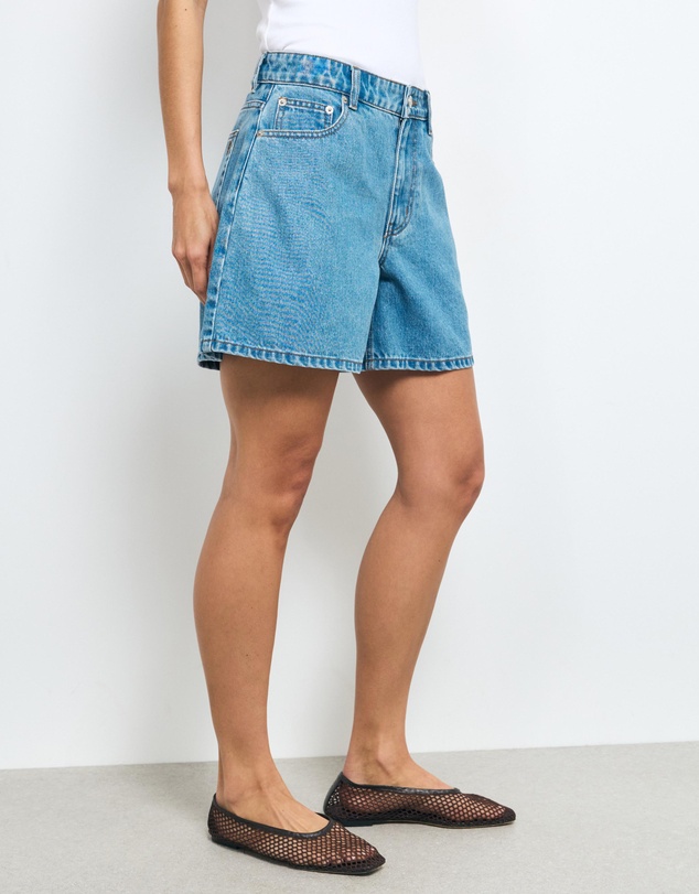 AERE - Rosa Mid Length Denim Shorts