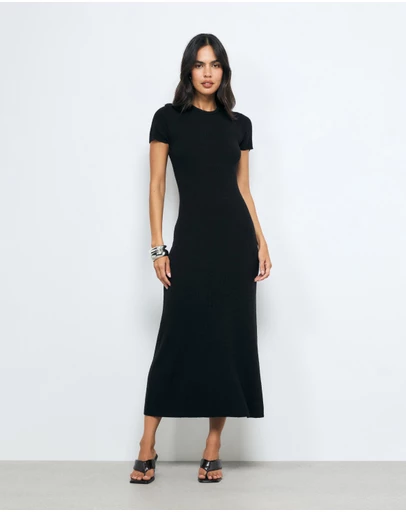 AERE - Vea Textured Knit Maxi Dress