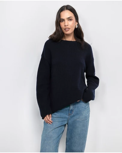 AERE - Renia Wool Boat Neck Jumper