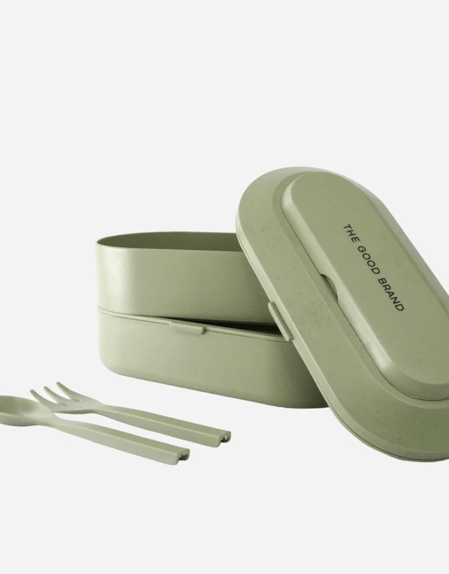 The Good BRAND - Dual Layer Bento Box with Fork & Spoon