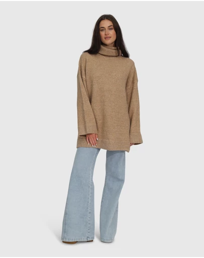 Belle & Bloom - Cuddle Me Oversized Tunic Sweater