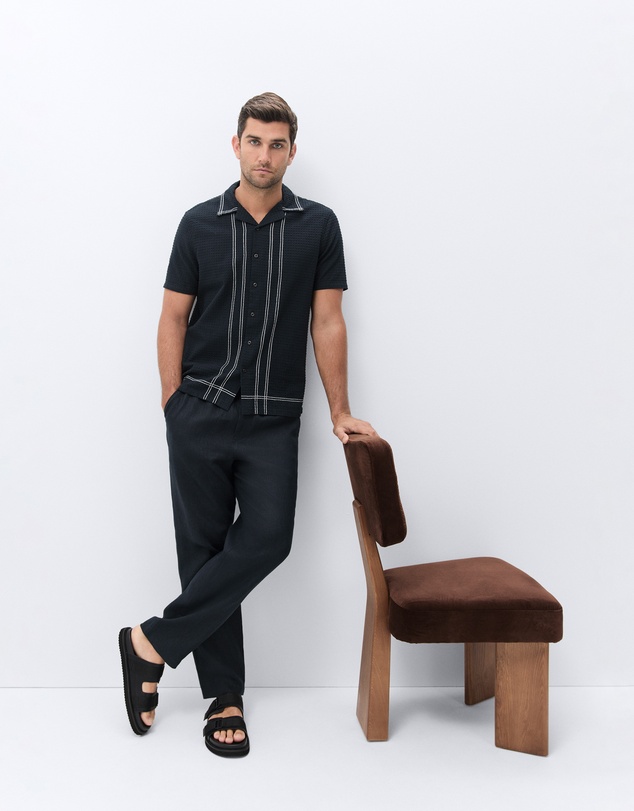 UNISON - Embroidered Bowler Regular Fit Shirt