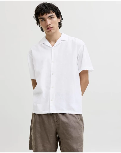 Jack & Jones - JJESummer Linen Blend Resort Shirt SS