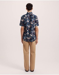 SABA - Evander Cotton Print Short Sleeve Classic Shirt
