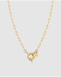 Elli Jewelry - Necklace Link Chain 925 Sterling Silver Gold-Plated