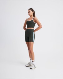 Upstate - Air Sculpt Stripe Bike Short - Urban Ivy