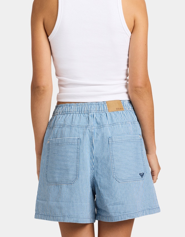 Roxy - Womens Stay Wavy Mid Denim Shorts
