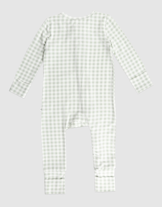 Kynd Baby - Day or Night Onesie in Sage Gingham
